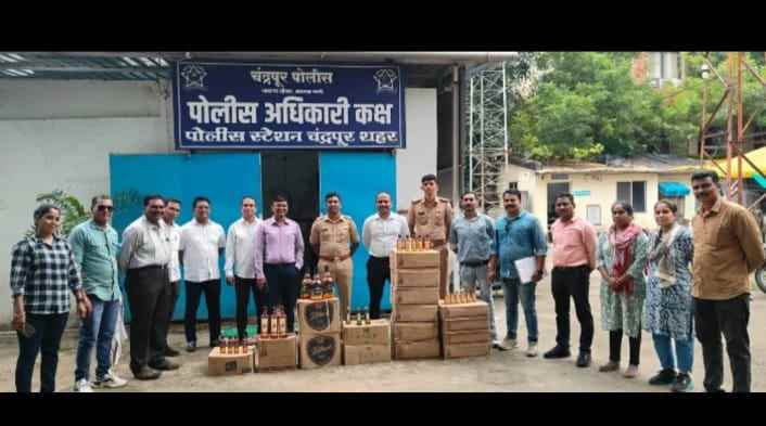 एकोरी वार्डमध्ये विदेशी दारू जप्त : दारूबंदीच्या दिवशी शहर पोलिसांची मोठी कारवाई